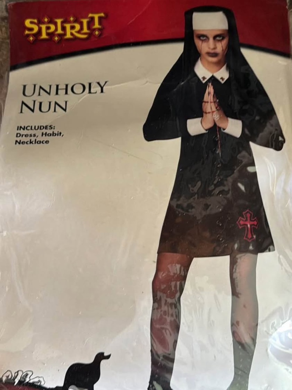 Spirit Unholy Nun Costume - Black and White